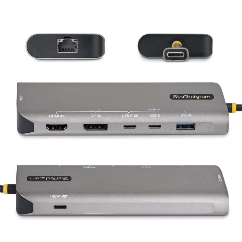 StarTech.com 174B-USB4-MULTIPORT station d'accueil Avec fil Gris