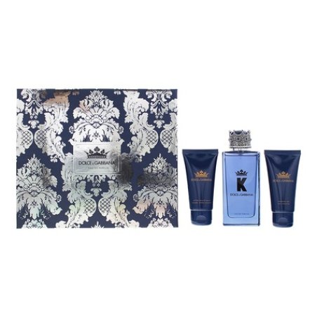 Dolce & Gabbana K 3 Piece Gift Set: Eau De Parfum 3.4oz After Shave Balm 1.7oz Shower Gel 1.7oz