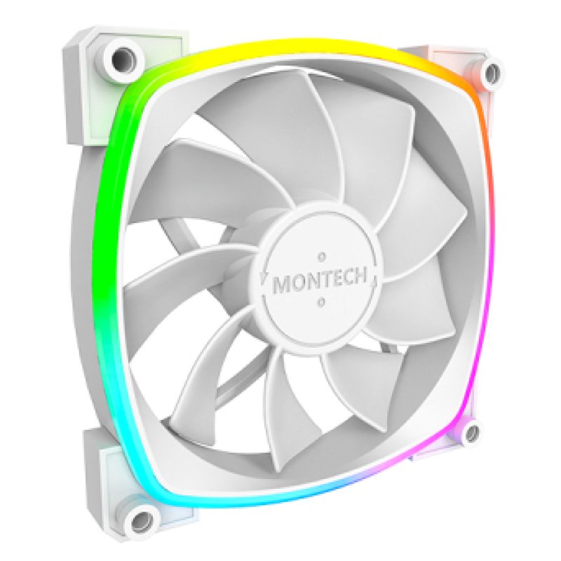 Montech RX120 PWM Boitier PC Ventilateur 12 cm Blanc 3 pièce(s)
