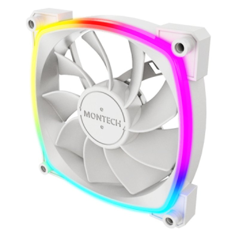 Montech RX120 PWM Boitier PC Ventilateur 12 cm Blanc 3 pièce(s)