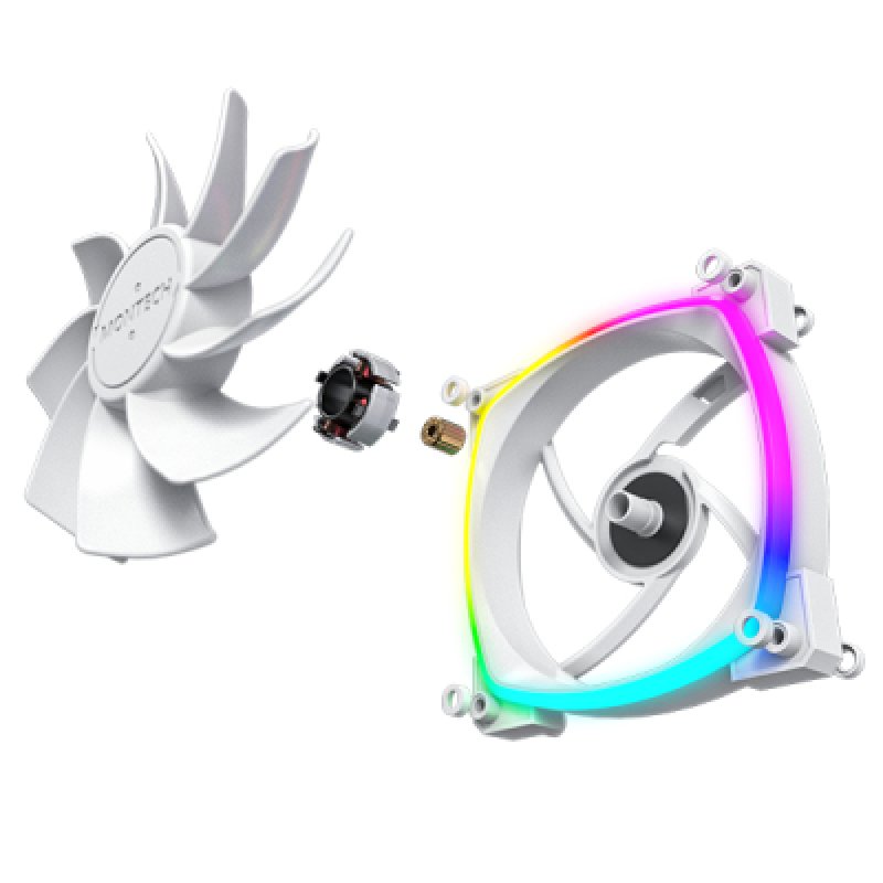 Montech RX120 PWM Boitier PC Ventilateur 12 cm Blanc 3 pièce(s)