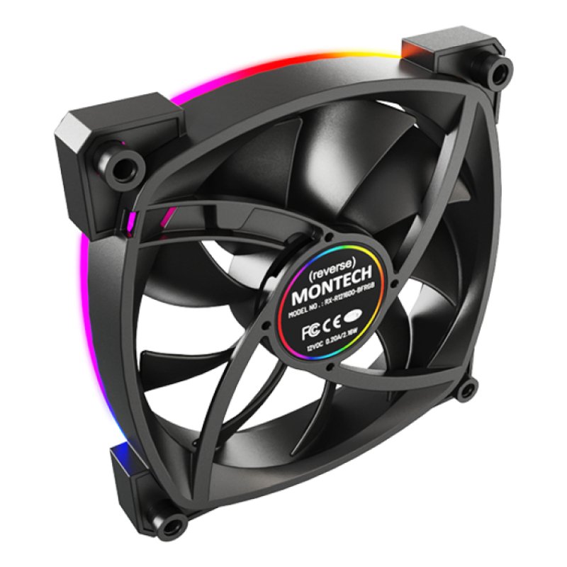 Montech RX120 PWM Computer case Fan 12 cm Black 3 pc(s)
