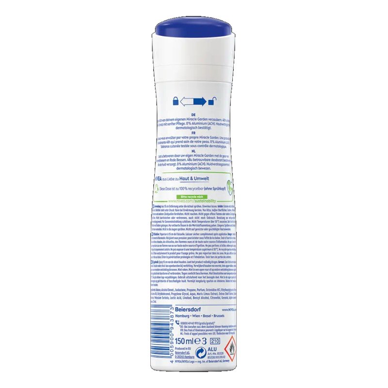 Nivea Deodorant With Spray Miracle Garden Cherry Blossom Red Berries 150 Ml