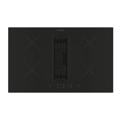 PLAQUE INDUCTION AVEC HOTTE INTEGREE 80 CM 4 FOYERS CLASSE A NOIR *