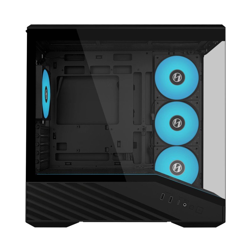 Lian Li VECTOR V100 MINI PC-Gehäuse, Micro-ATX, Tempered Glass - schwarz