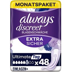 Always Discreet Ultimate Day Serviettes hygiéniques pour fuites urinaires Femme