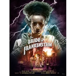 Bride of Frankenstein Art Print Bride of Frankenstein (Color Variant) by Ruiz Burgos 61 x 46 cm - unframed