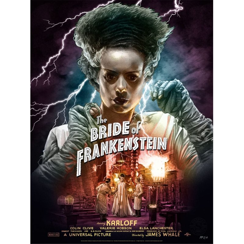 Bride of Frankenstein Art Print Bride of Frankenstein (Color Variant) by Ruiz Burgos 61 x 46 cm - unframed