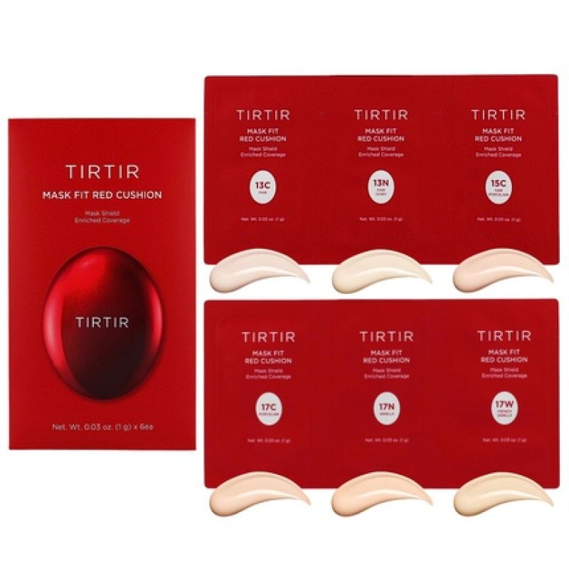Tirtir Mask Fit Red Cushion 6 Shade Trial Kit 6x1g
