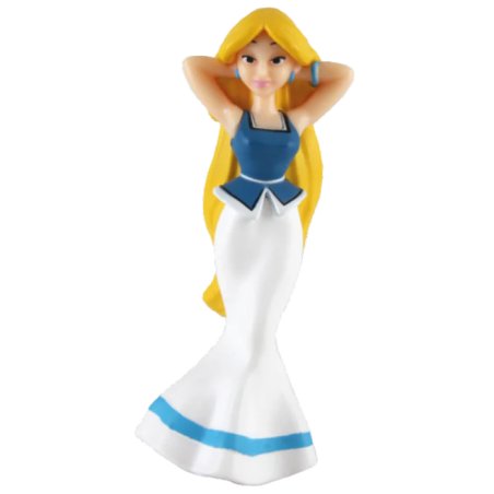 FIGURINE PVC - FALBALA MAINS DANS LES CHEVEUX