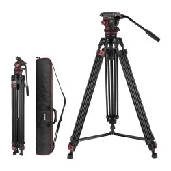 Neewer TP75 Adjustable Tripod with Oil-Damped Head