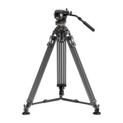 Neewer LL55 Carbon Fiber Video Tripod with Oil Head and Quick-Release Lock