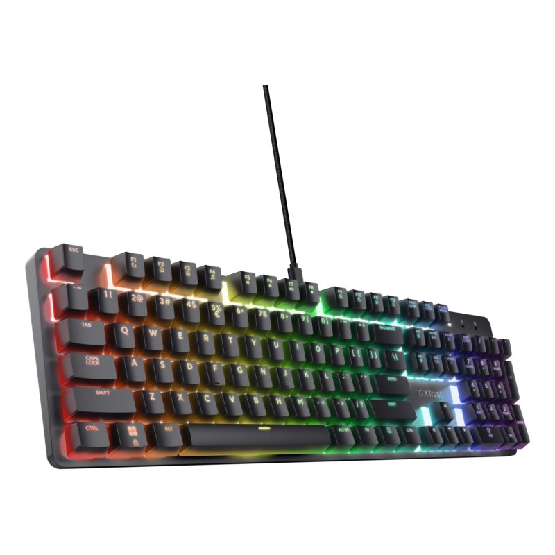 Trust GXT 871 Zora keyboard Gaming USB AZERTY French Black
