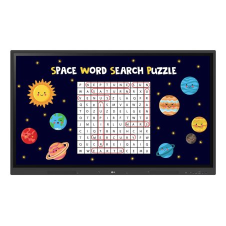 LG CreateBoard tableau blanc interactif 190,5 cm (75") 3840 x 2160 pixels Écran tactile Noir USB / RF Wireless