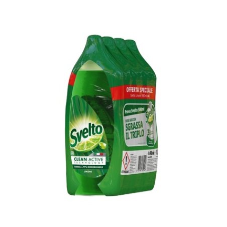 Svelto Diluted Dishwashing Liquid 980 Ml X 4 Lemon