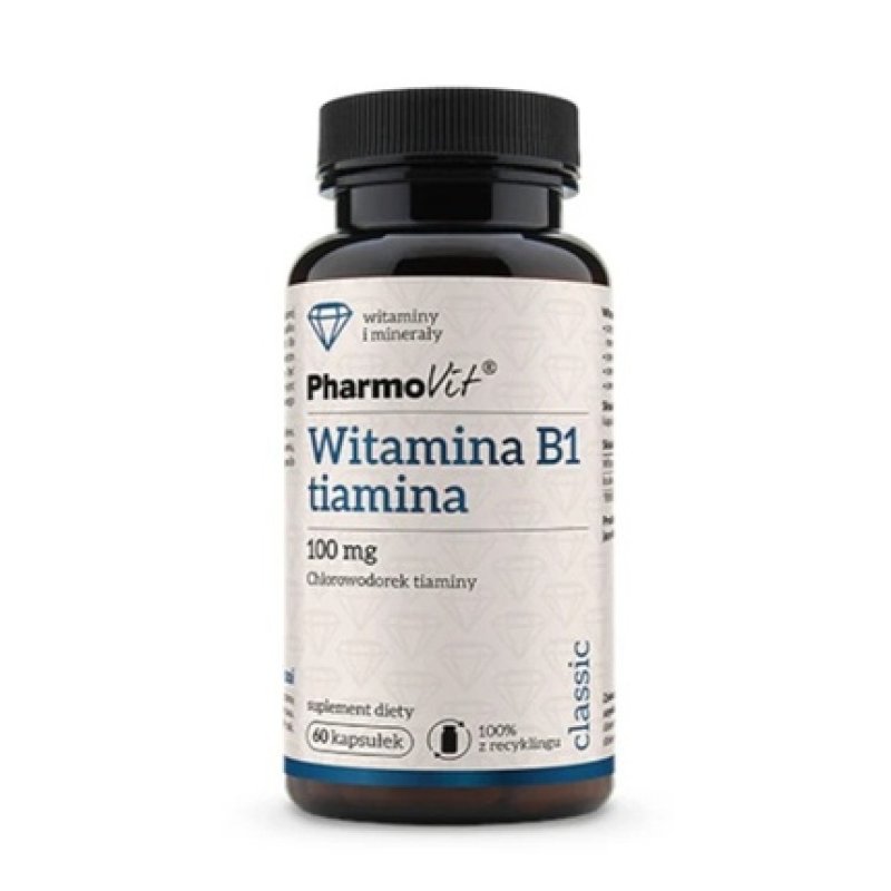 Pharmovit Vitamin B1 Thiamine 100 Mg Dietary Supplement 60 Capsules