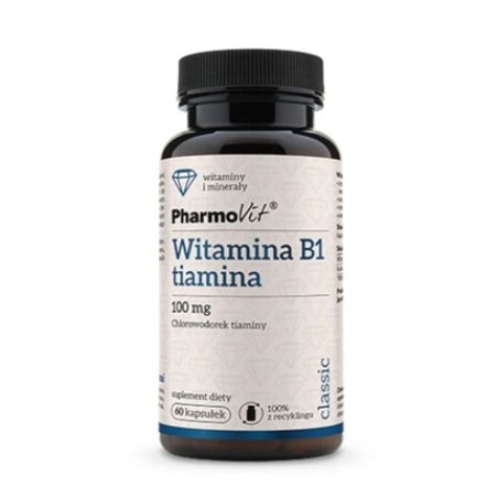 Pharmovit Vitamin B1 Thiamine 100 Mg Dietary Supplement 60 Capsules
