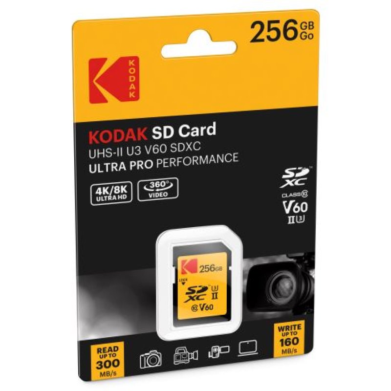 Kodak SD 256GB UHS-II U3 V60 Ultra Pro