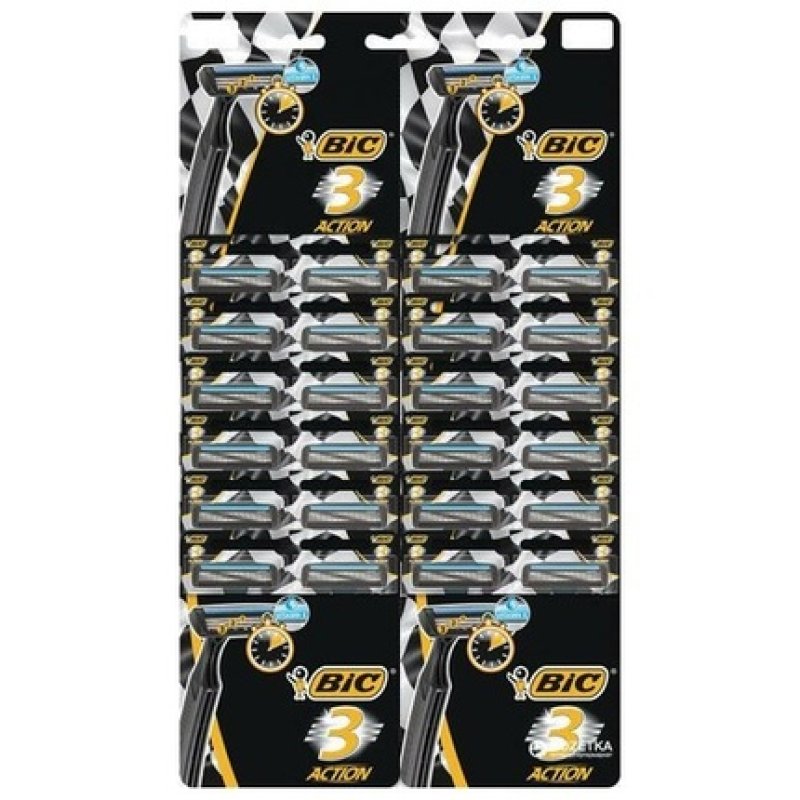 Bic Advanced Tripleaction Shaving Razors Set 24 Count