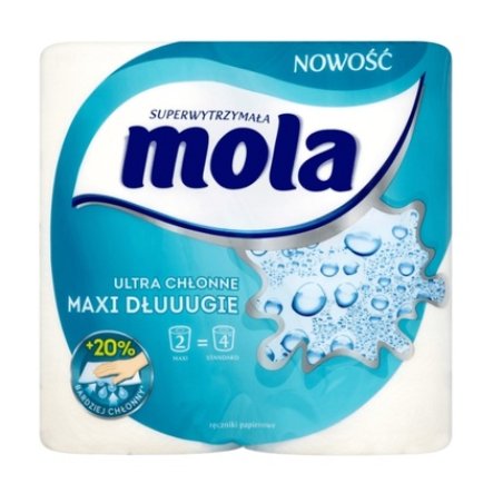 Mola Ultraabsorbent Extra Long Paper Towels 2 Jumbo Rolls