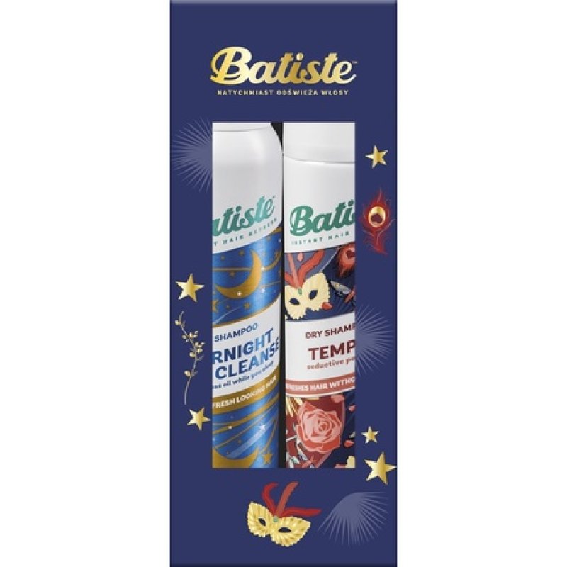 Batiste Holiday Set Featuring Dry Shampoo Tempt 200ml And Overnight Light Cleanse 200ml