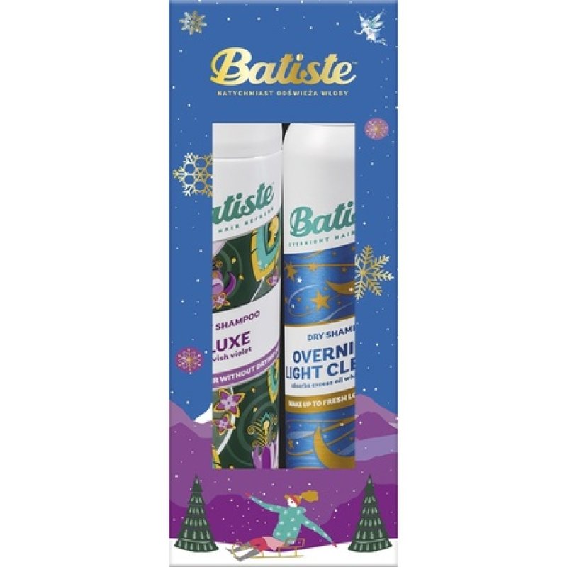 Batiste Christmas Set Dry Shampoo Luxe 200ml And Overnight Light Cleanse 200ml