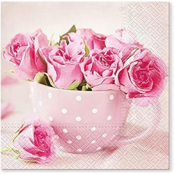 Tete A Tete 3-Ply Pastel Flowery Tissue Paper Napkins 33cm x 33cm