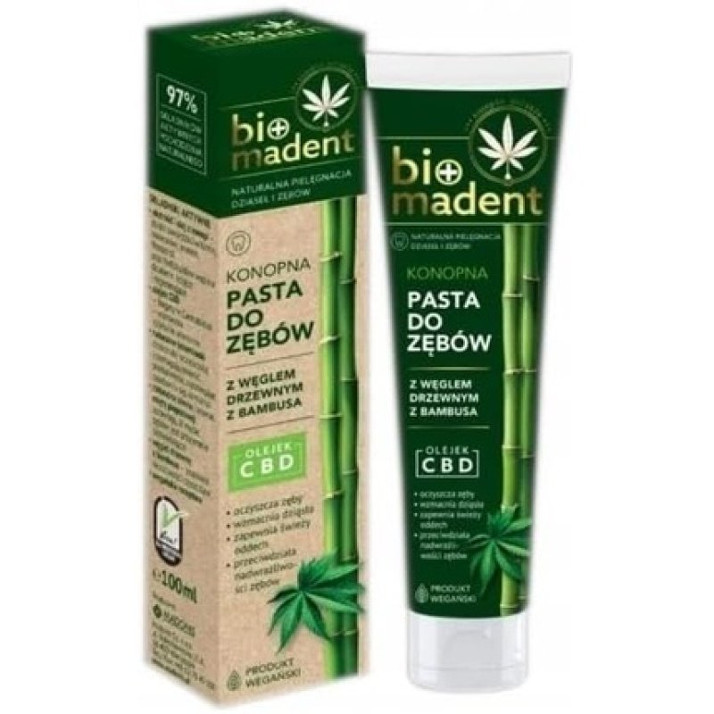 Bio Madent Hemp Toothpaste with Bamboo Charcoal 100ml