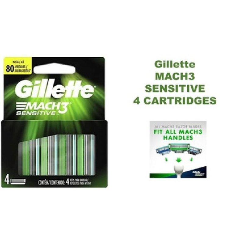 Gillette Mach3 Sensitive Razor Blades X4 Gillette