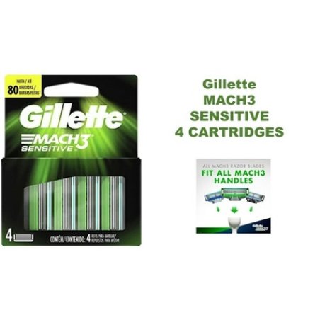 Gillette Mach3 Sensitive Razor Blades X4 Gillette