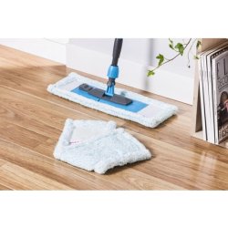 York Flat Mop Power Collect with Handle - Microfiber, Absorbent, Washable