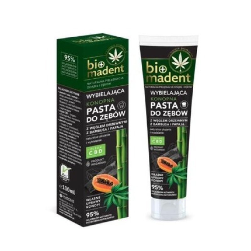 Hemp Whitening Toothpaste With Charcoal And Papaya 100ml