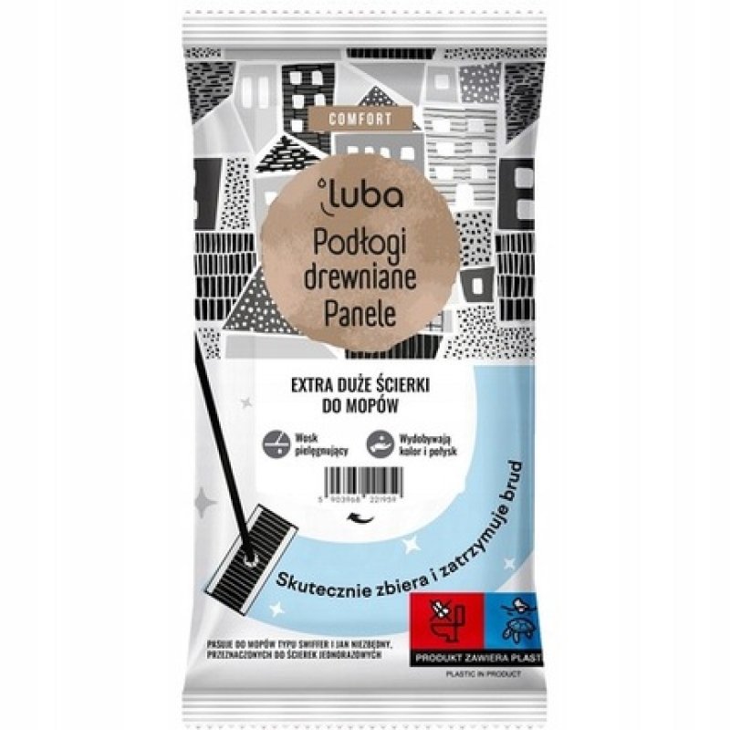 Comfort Extra Large Floor Cleaning Cloths For Wooden Floors And Panels 12 Pieces Lu