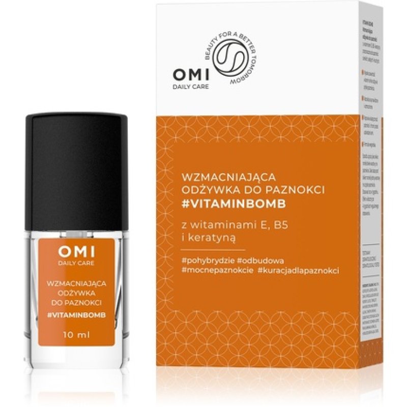 Allvernum Omi Daily Care Strengthening Nail Conditioner Vitaminbomb With Vitamins E B5 And Keratin 10 Ml