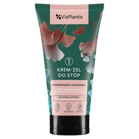 Vis Plantis Refreshing and Cooling Foot Cream Gel with Ginkgo Biloba