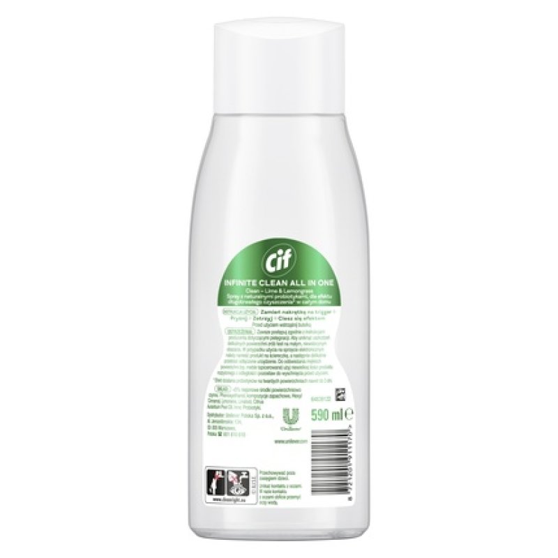 Cif Refill Clean Lime & Lemongrass 590ml Spray For Delicate Surfaces