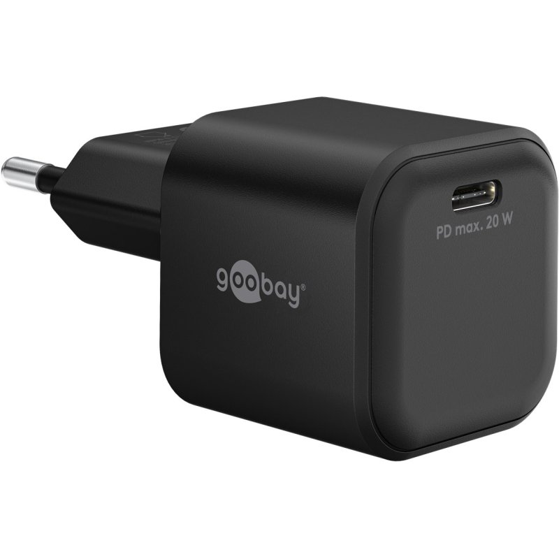 Goobay USB-C PD GaN Schnellladegerät Nano (20 W) bk