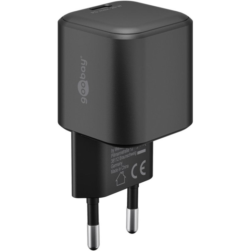 Goobay USB-C PD GaN Schnellladegerät Nano (20 W) bk
