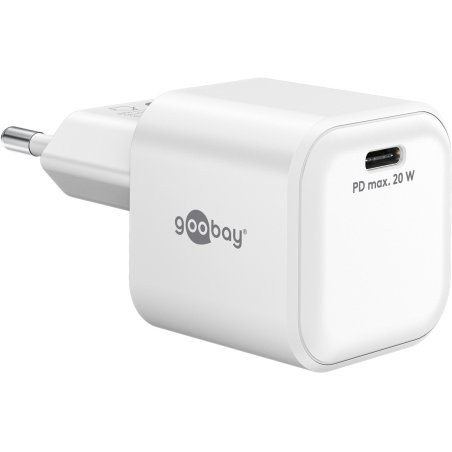 Goobay USB-C PD GaN Schnellladegerät Nano (20 W) wh