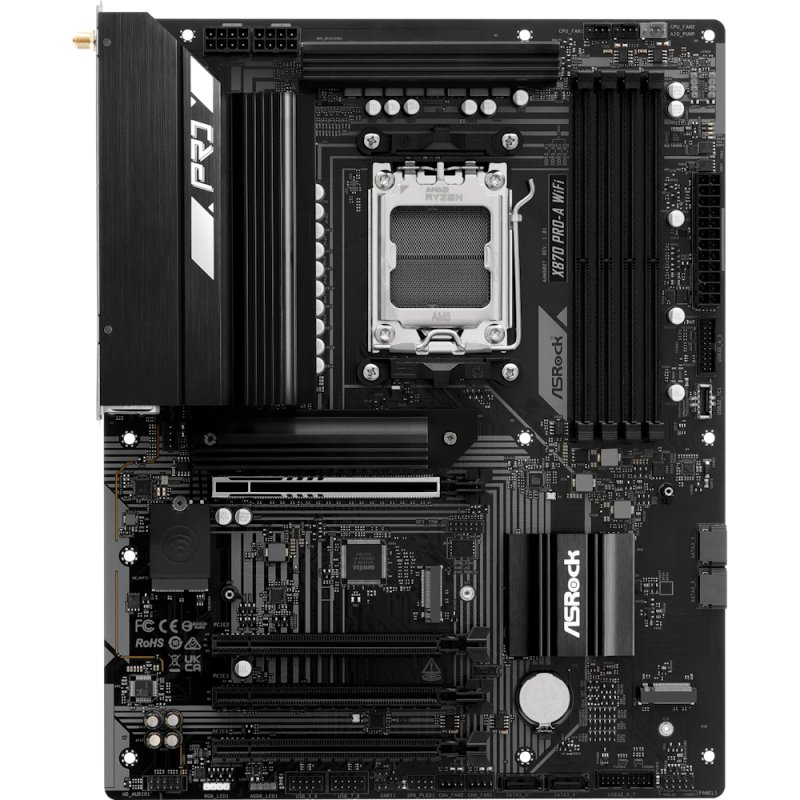 Asrock X870 PRO-A WIFI, AMD X870, AM5, ATX, 4 DDR5, HDMI, 2 USB4, Wi-Fi 7, 2.5G LAN, 3x M.2