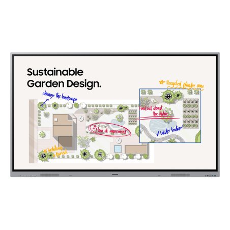 Samsung WE75FX interactive whiteboard 190.5 cm (75") 3840 x 2160 pixels Touchscreen Grey HDMI