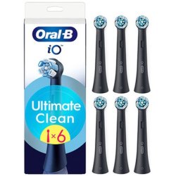 Oral B Io Ultimate Clean Black Replacement Heads 6 Pieces