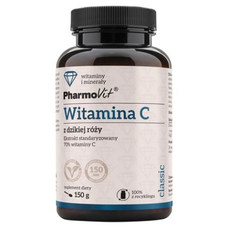 Pharmovit Vitamin C From Wild Rose Dietary Supplement 150 G
