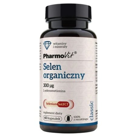 Pharmovit Organic Selenium 300 G Dietary Supplement 60 Capsules
