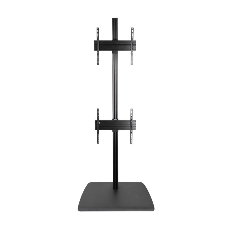 B-Tech SYSTEM X - Universal Dual Stack Flat Screen Floor Stand (VESA 600 x 400) - 2.4m