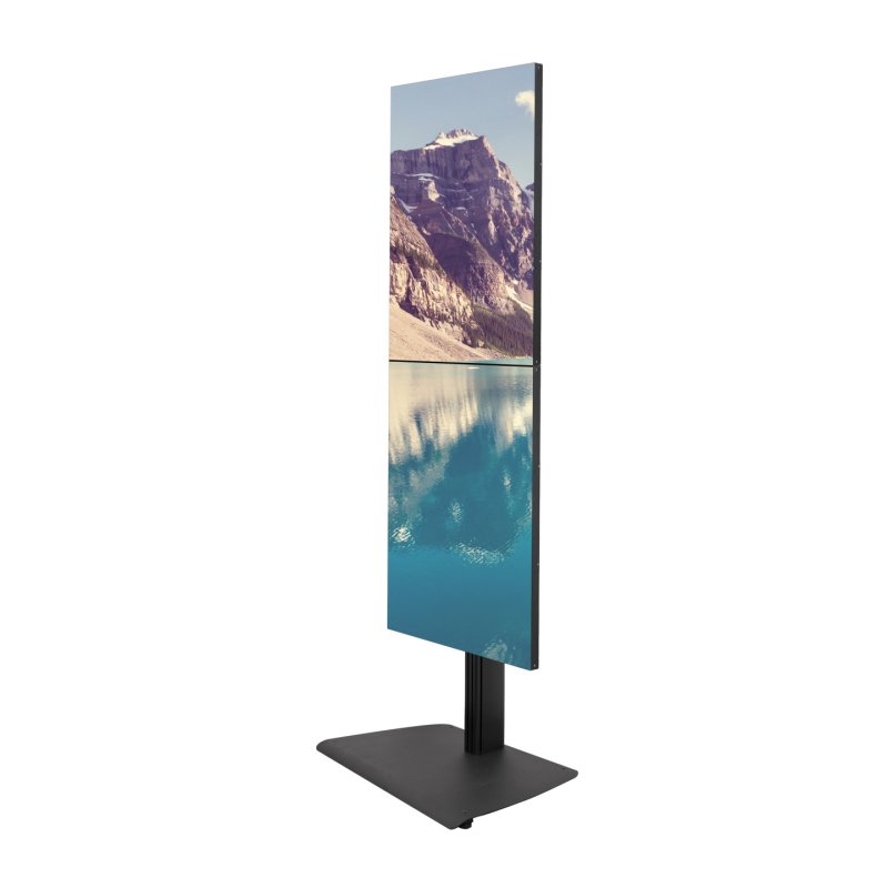 B-Tech SYSTEM X - Universal Dual Stack Flat Screen Floor Stand (VESA 600 x 400) - 2.4m