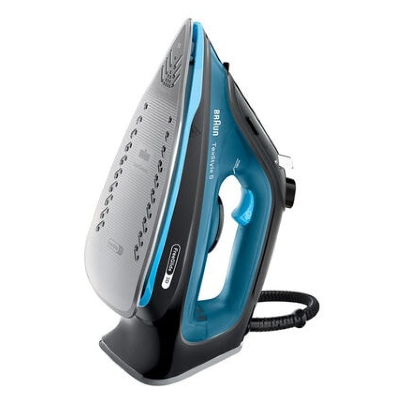 Braun TexStyle 5 Steam iron Ceramic soleplate 2600 W Black Blue
