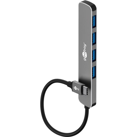 Goobay 79157 interface hub USB Type-C 5000 Mbit/s Grey