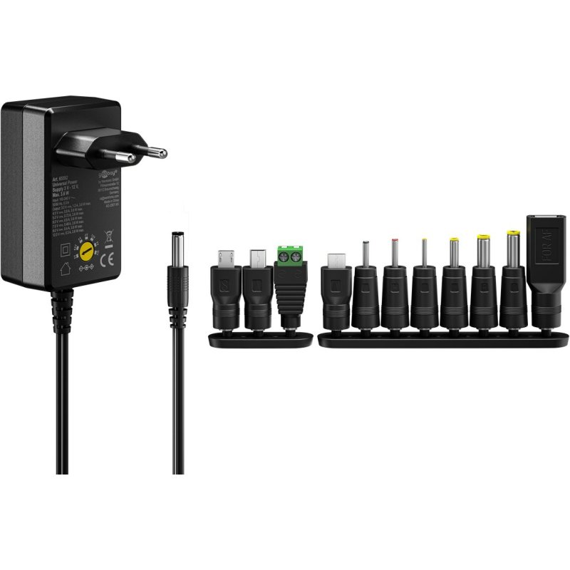 Goobay 65592 power adapter/inverter Indoor Black