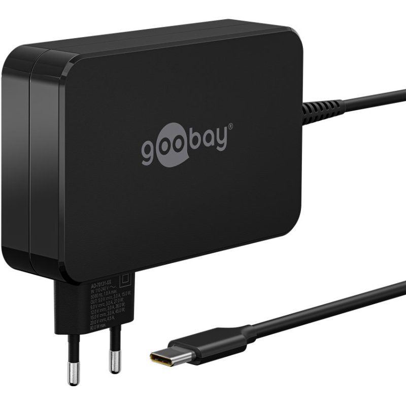 Goobay USB-C™-Ladegerät für Laptops (90 W) schwarz